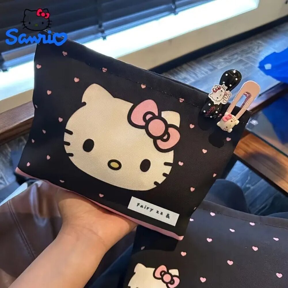 Hello Kitty Black & Pink Cosmetic Pouch